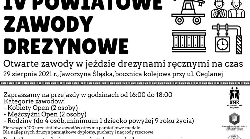 Plakat iv zawody drezynowe w Jaworzynie Śląskiej