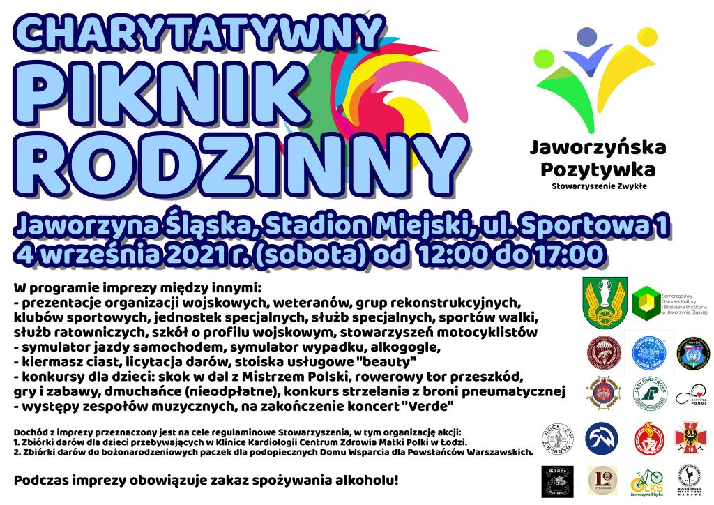 Plakat Piknik Rodzinny w Jaworzynie Śląskiej