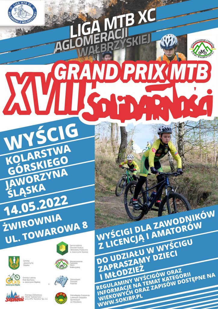 Plakat GPX MTB Solidarności Jaworzyna Śląska 2022